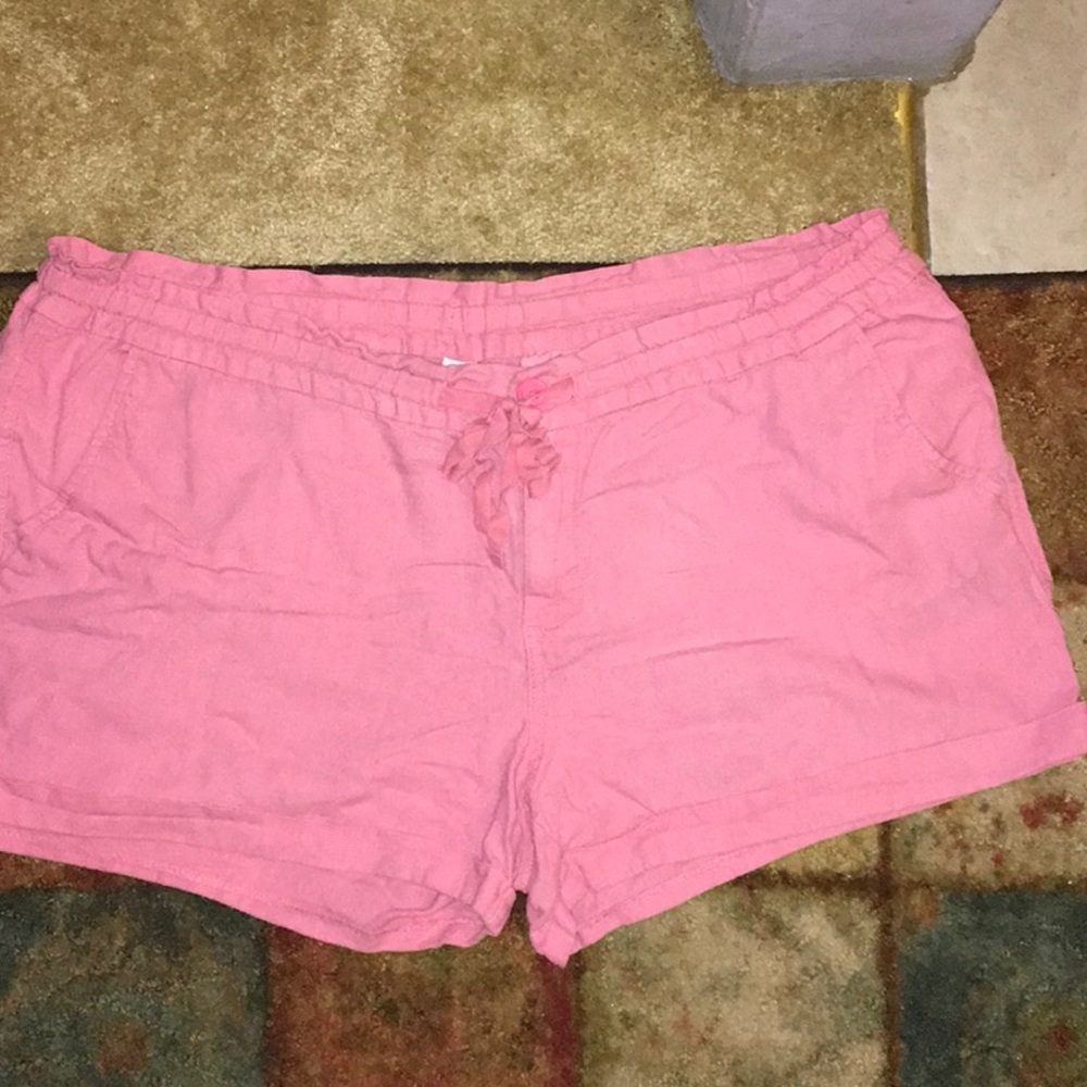 Old Navy pink linen shorts size 16